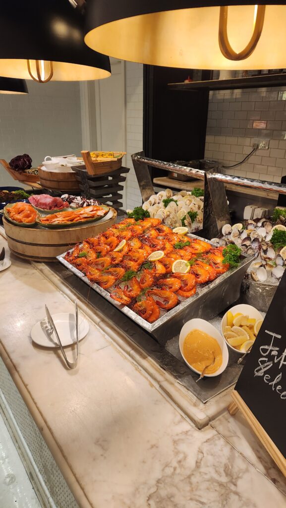 Seafood buffet spread at The Cobalt Room, Ritz-Carlton Kuala Lumpur